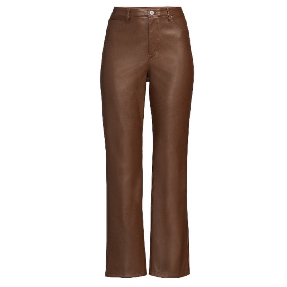 NEW No Boundaries Junior's Chocolate Brown Faux Leather Pants, sz 9